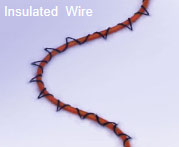 Stitch-Attached Insulated Wire